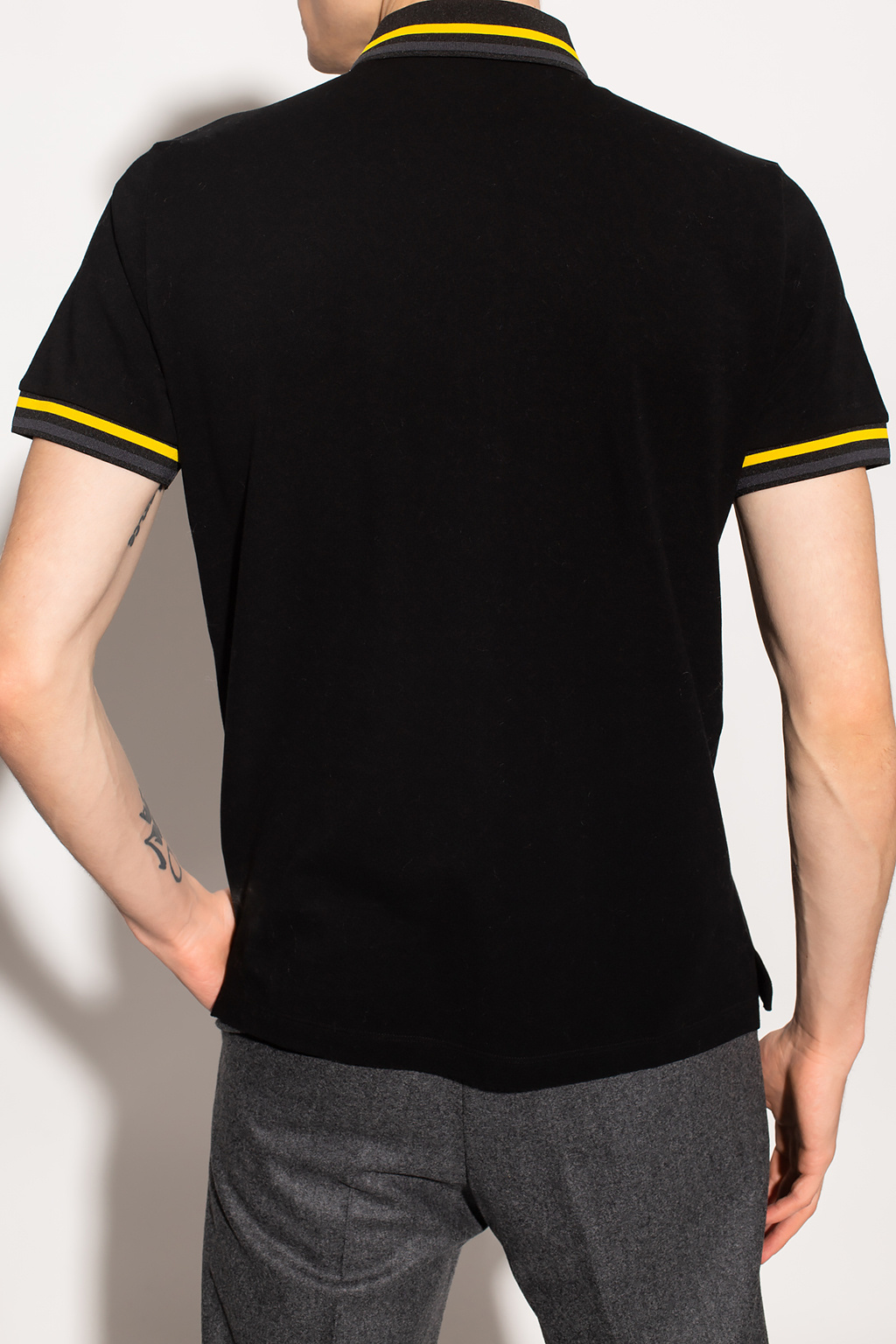 Bally embroidered logo polo shirt Blau Fendi - fox head polo